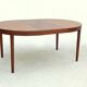 Harry Ostergaard for Randers Mobelfabrik round Danish extendable teak table 1960