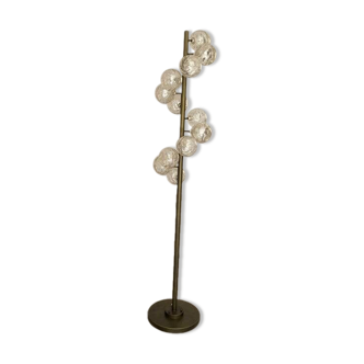 Contemporary Spheres With Gold Murano Glass Burnished Floor Lamp