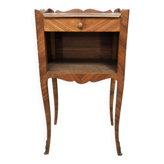 Louis XV style marquetry bedside table