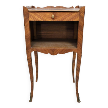Louis XV style marquetry bedside table
