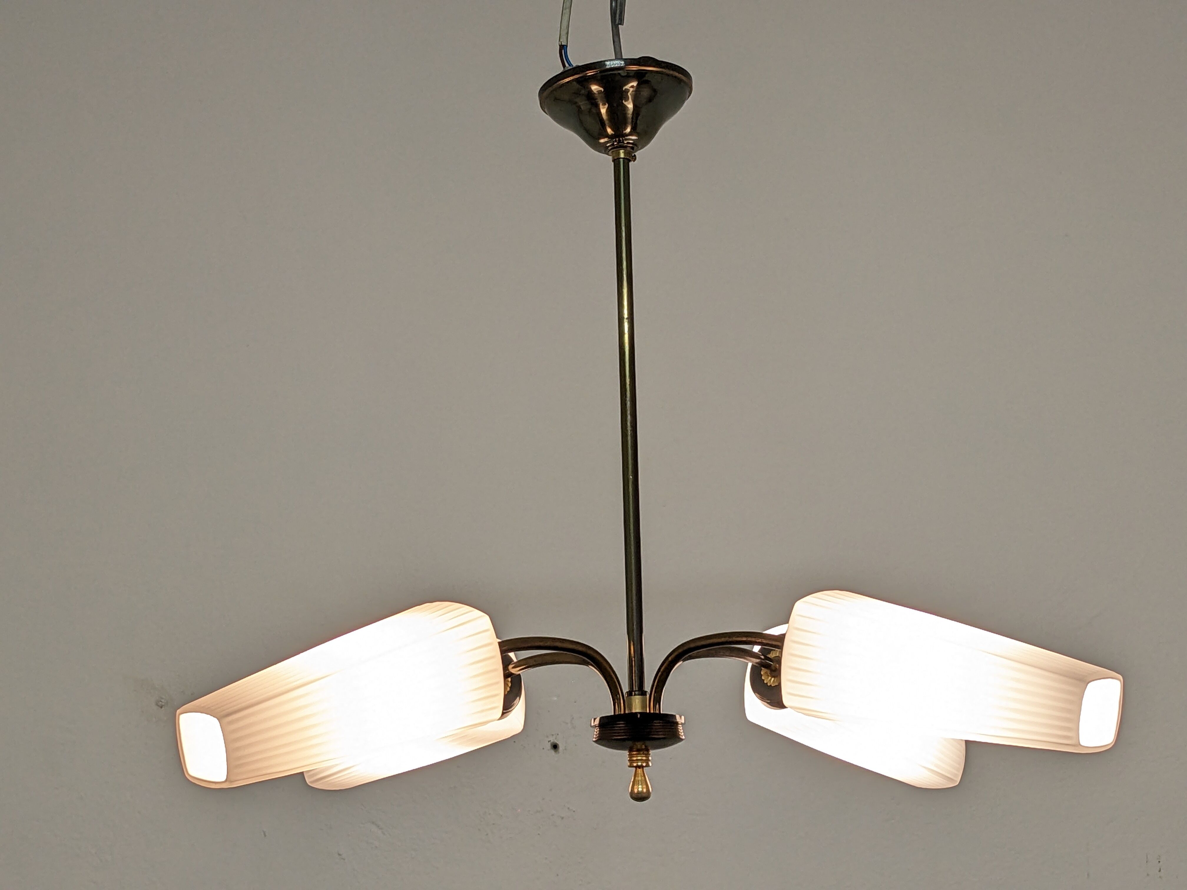 4-light chandelier from the 50s/60s