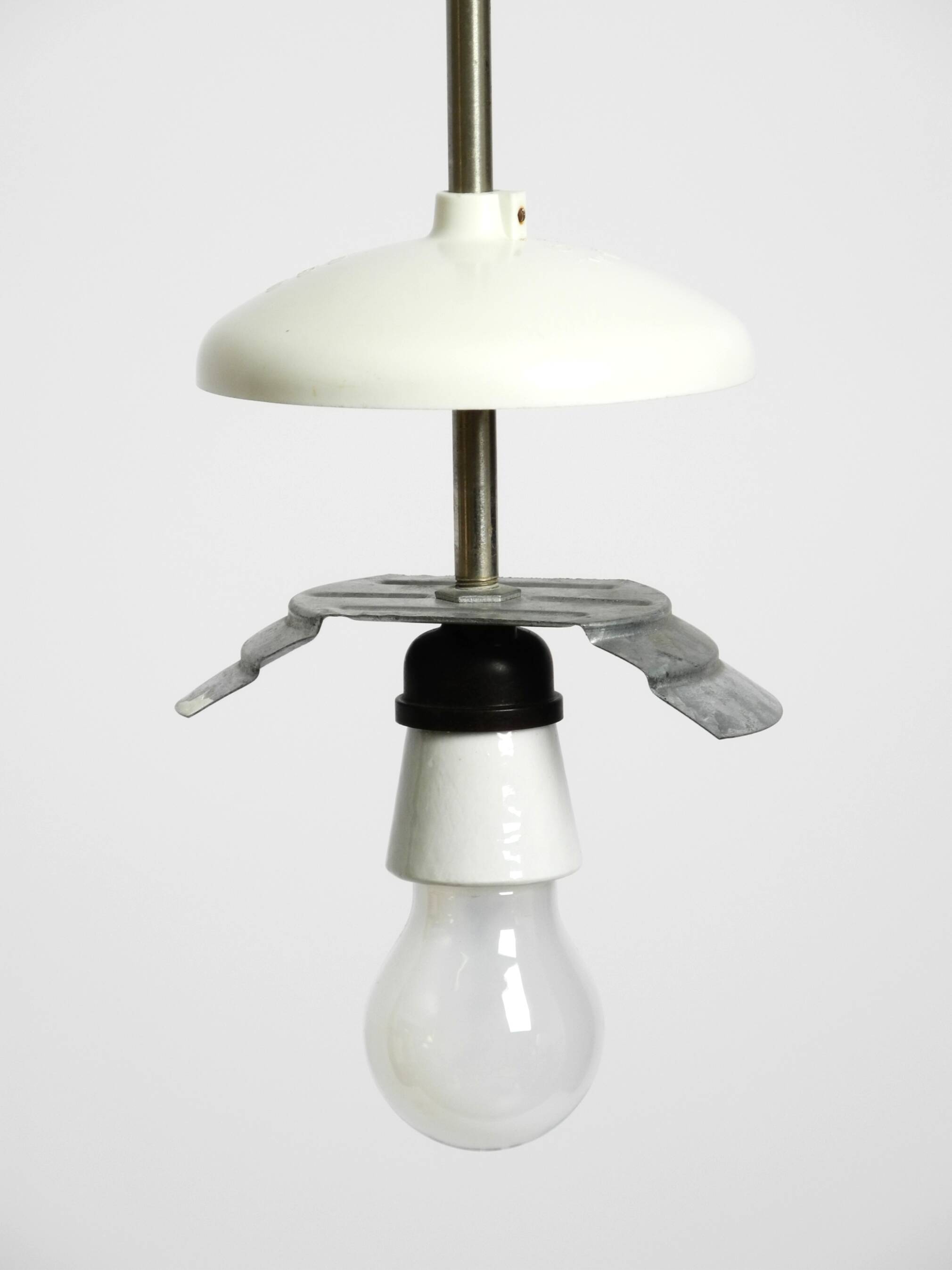 Beautiful large original Mid Century Bauhaus opal glass ceiling lamp