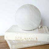 Lampe boule vintage Honsel en verre dépoli, effet lune