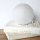 Vintage Honsel globe lamp in frosted glass, moon effect