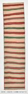 2x10 Striped Pattern Red Green Kilim Runner Rug, 79x323Cm