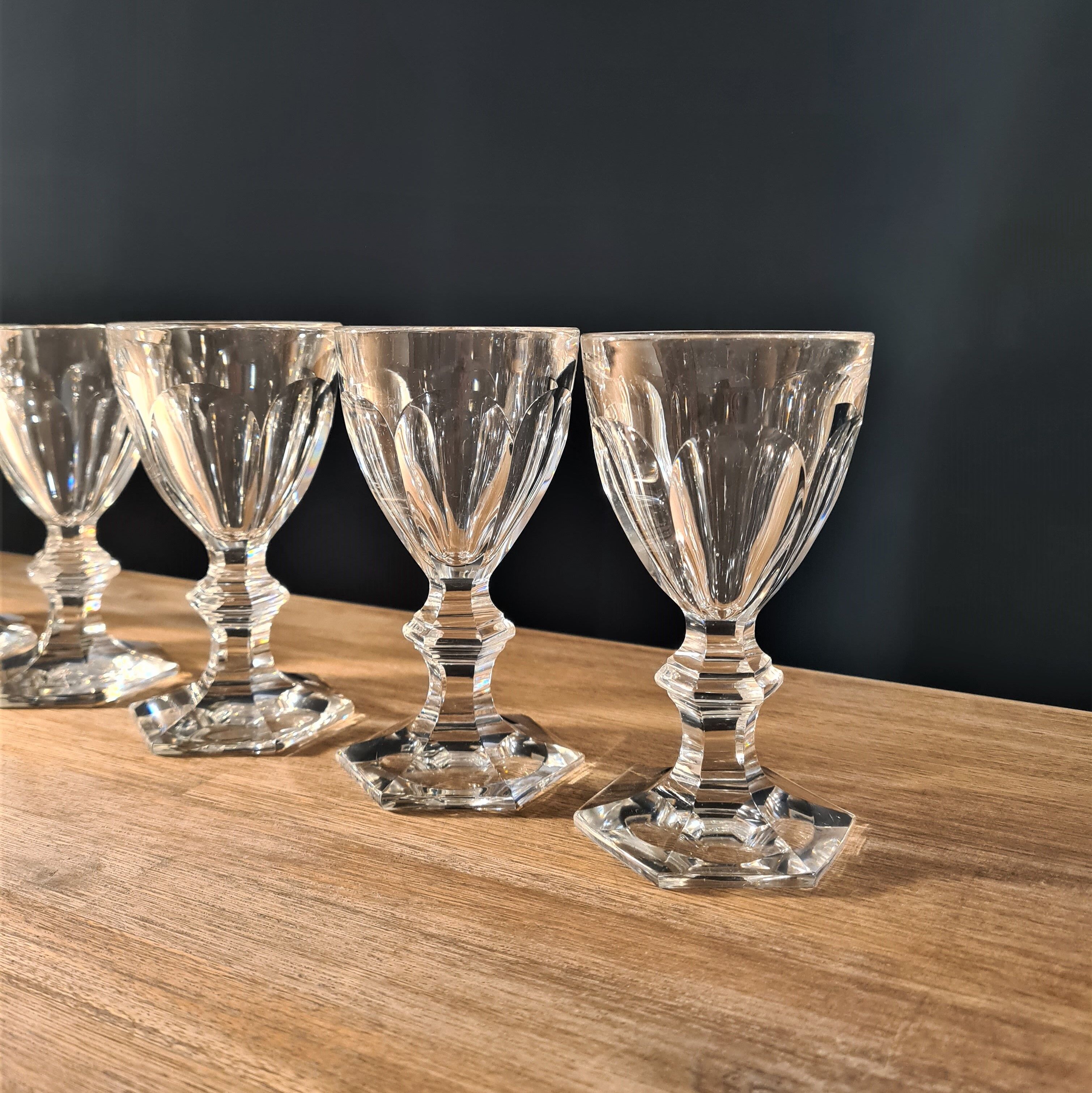 Harcourt service white wine glasses Baccarat