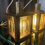 A pair of ceiling lamps designed by Erik Höglund, Kosta Boda, Sweden, 1960s