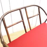 Banquette Art Déco en rotin