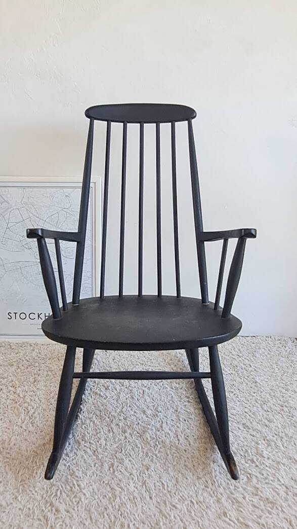 Scandinavian rocking chair from the 1960s.