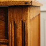 1930 bedside table in oak & black marble