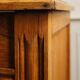 1930 bedside table in oak & black marble