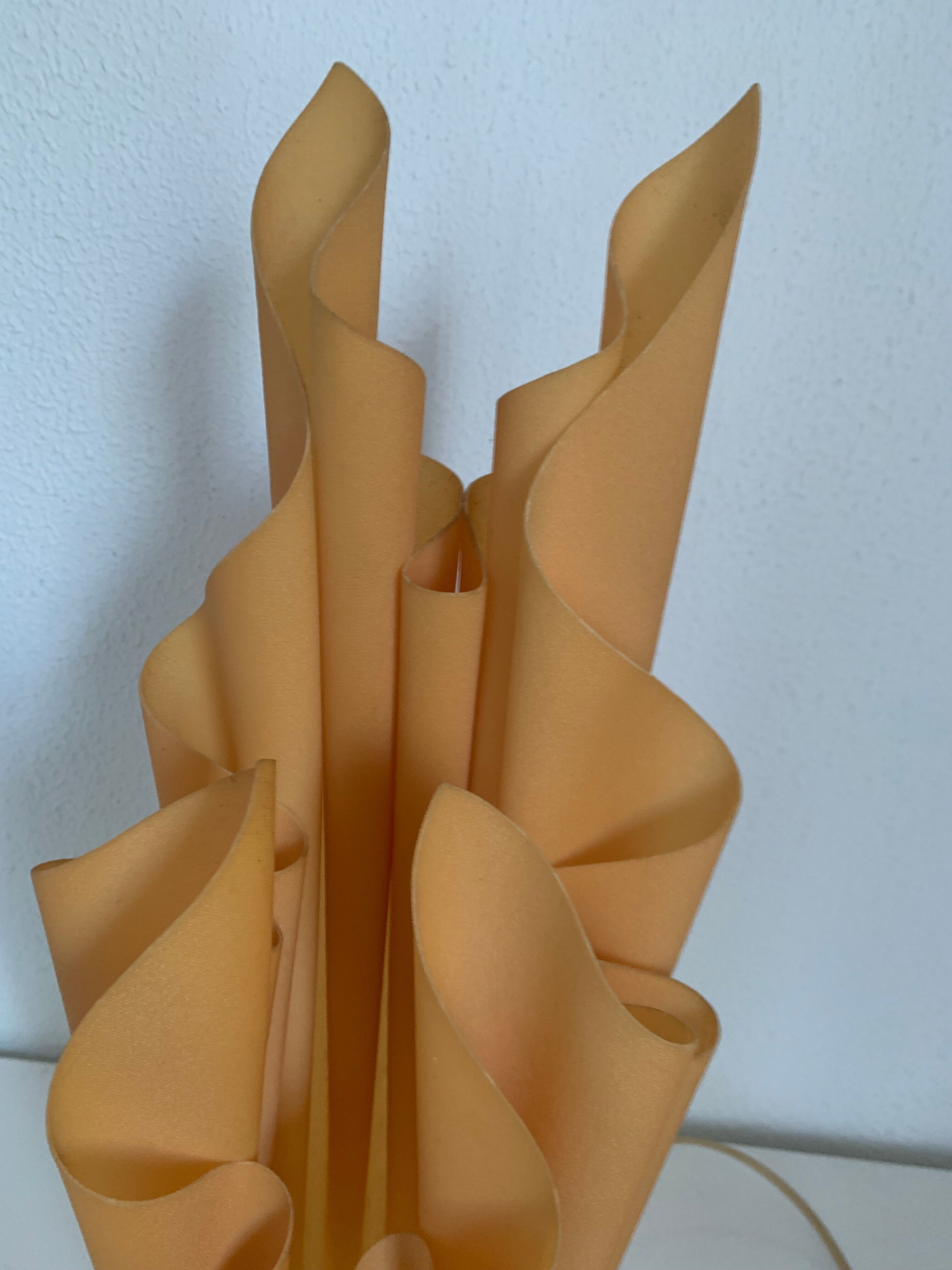 Vintage 1970s Athena Georgia Jacob Salmon Draped Lamp - 50 cm