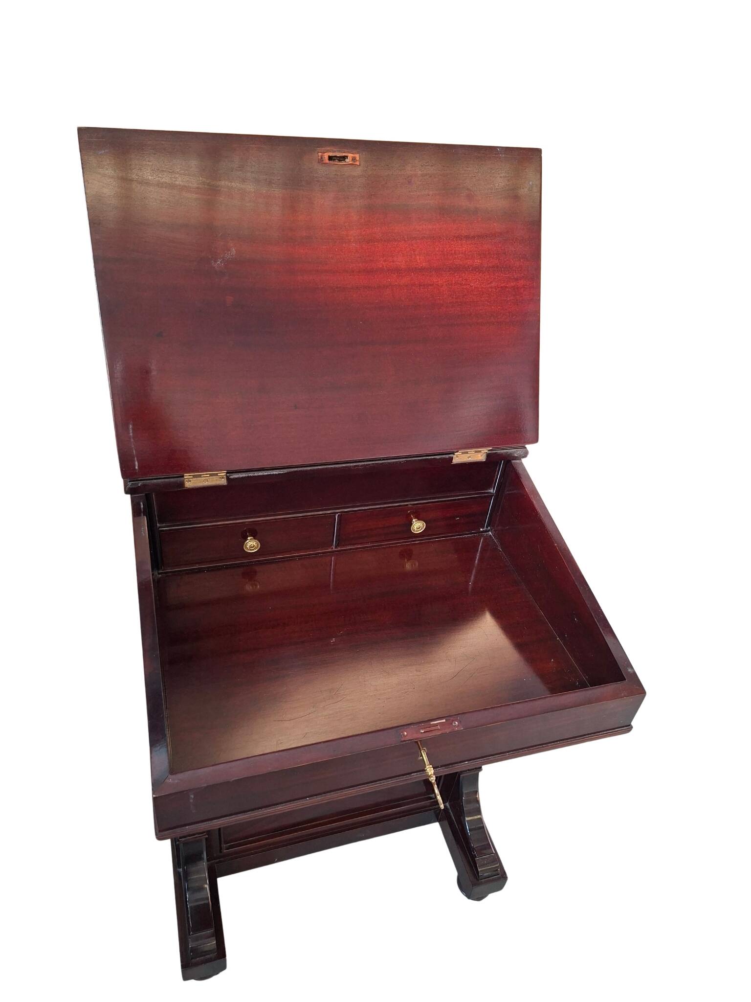 Élégant Bureau "Davenport" en Acajou