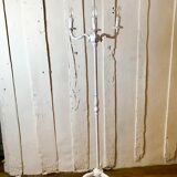 Floor lamp three lights solid bronze patina white