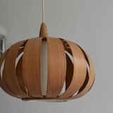 Scandinavian pendant light from the 60s/70s teak slats