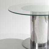 Glass and chrome dining table, Antonia Astorei, 1960s