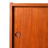 Armoire scandinave en teck avec portes coulissantes