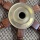 Rudder bar wheel boat in wood and brass "Comptoir des Indes" shelf