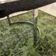 Marble and chromed metal table attributed to Vittorio Introini