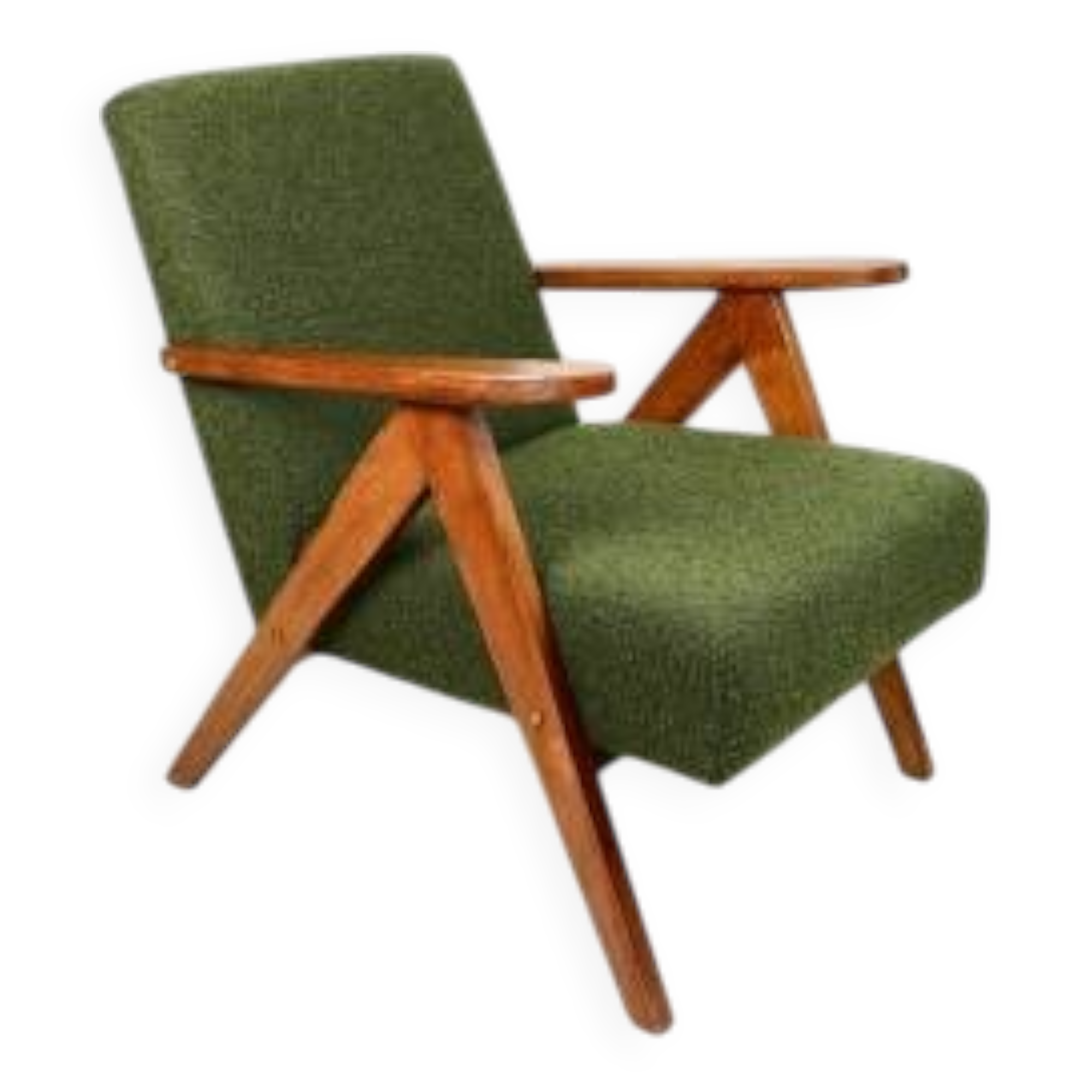 Vintage B-310 VAR Olive Curly Structural Armchair 1970s - 2 pieces available