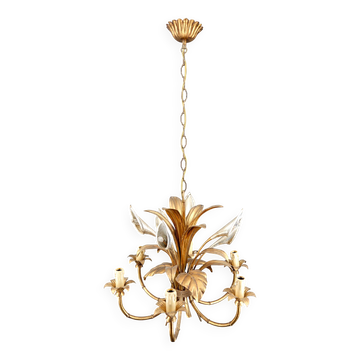 Lustre "Calla Lily" par Hans Kögl, Hollywood Regency, c. 1970,