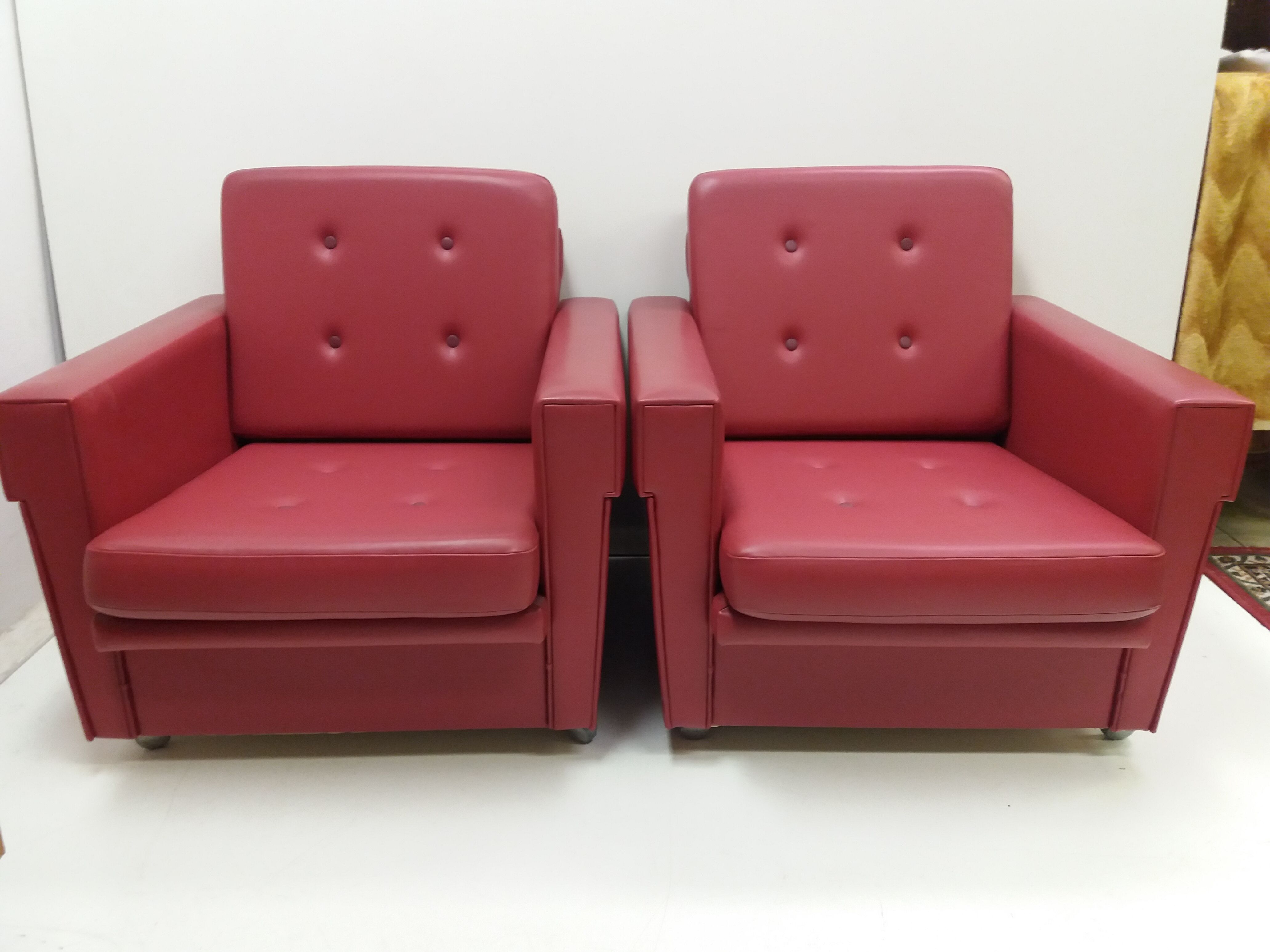 1970 Pair of Brussels style armchairs, Czechoslovakia