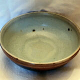 Blue glazed terracotta bowl