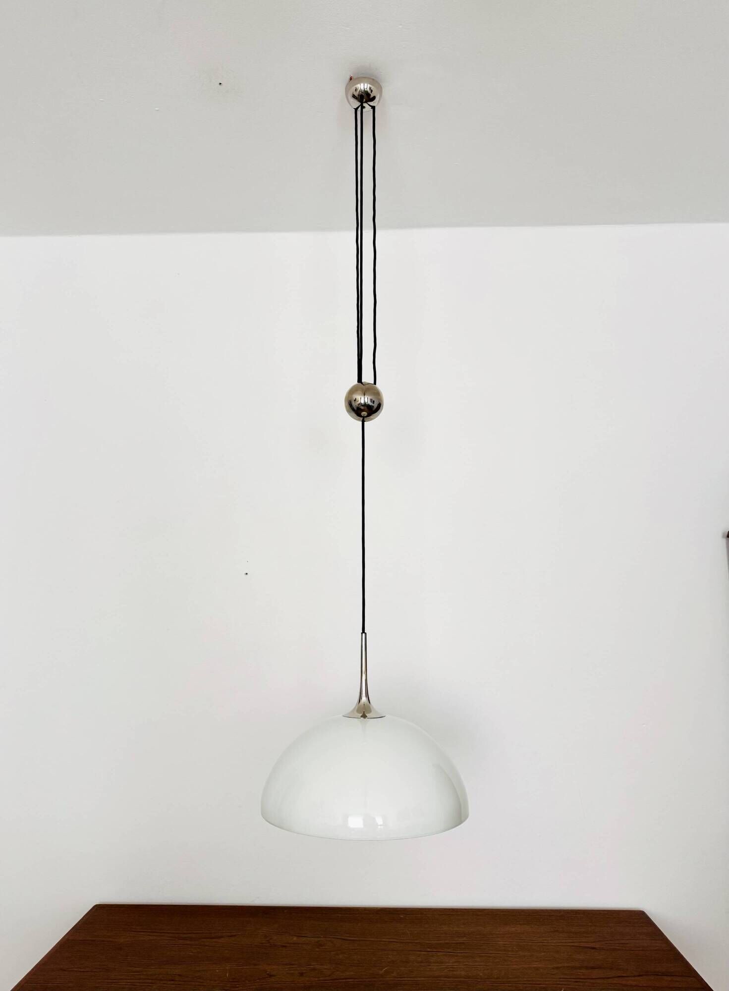 Adjustable Posa Pendant Lamp with Porcelain Shade by Florian Schulz