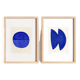 Duo de peintures - Neo et Plum - bleu majorelle - signées Eawy