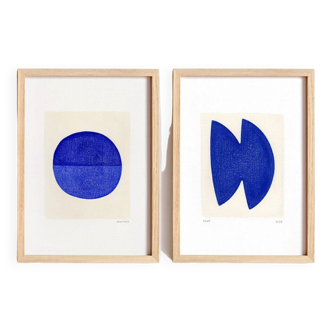 Duo of paints - Neo and Plum - majorelle blue - signed Eawy