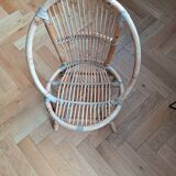 Chaise enfants en rotin