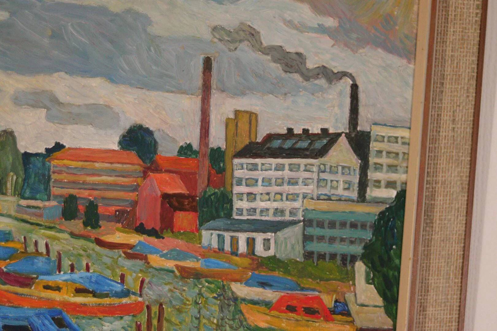 Original Swedish Oil on Panel – “Motif from Sundbyberg” by John Carlson