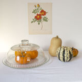 Glass presentation plate and bell