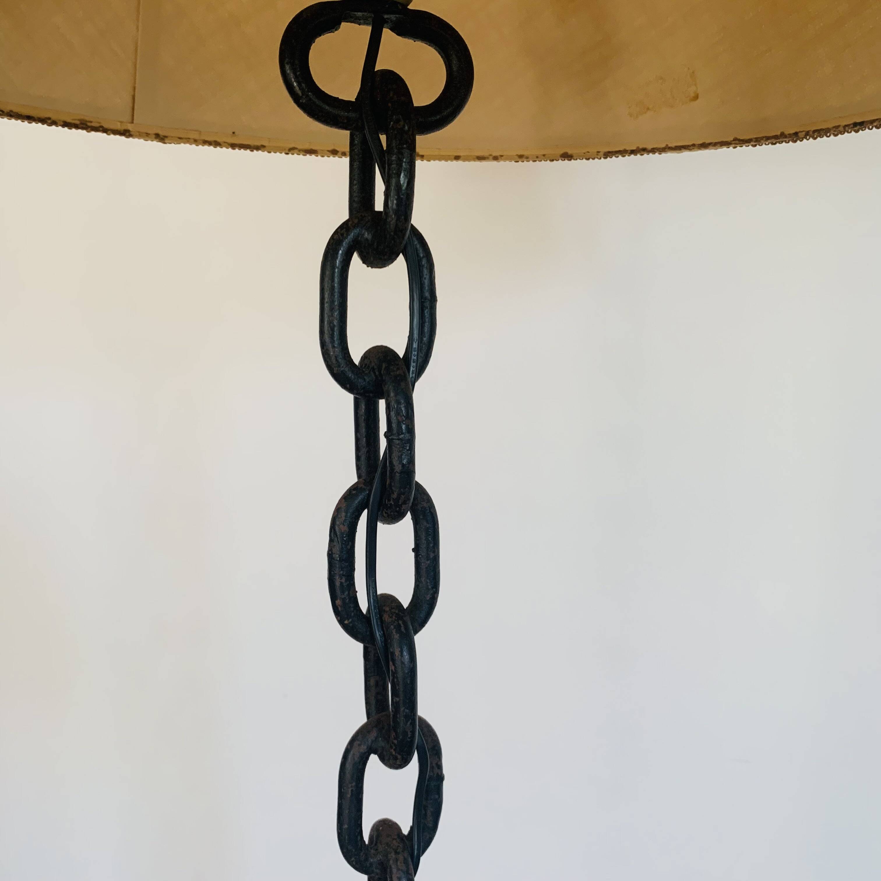 Large Brutalist Iron Floor Lamp