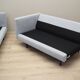 Grey corner sofa, Danish design, 1990s, production: Denmark
