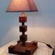 Lampe dès en bois vintage