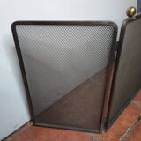 3-panel iron chimney fire screen