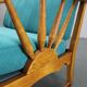 1950s solid oak armchair, Czechoslovakia