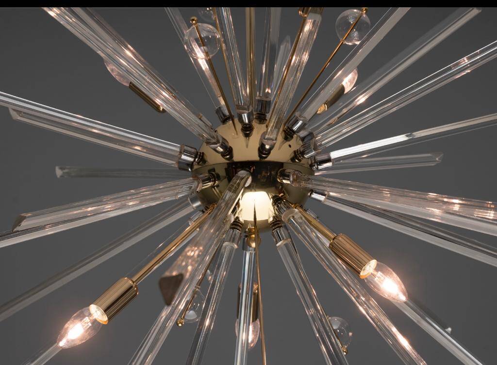 Floor Lamp by René Roubíček, Nový Bor, Glass & Metal, 1960s