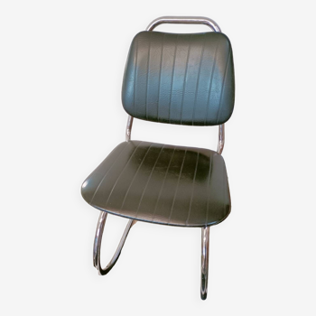 Seventies leatherette cantilever chair