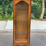 Vitrine anglaise en bois massif 1 porte 190cm