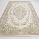 Tapis persan floral vert clair et beige, 204x320 cm