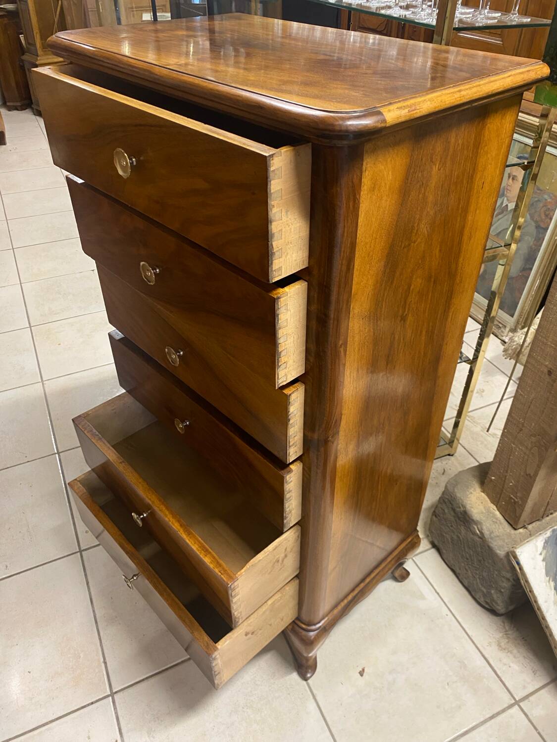 Chiffonnier vintage en noyer