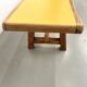 Brutalist bench, yellow "pop" seat