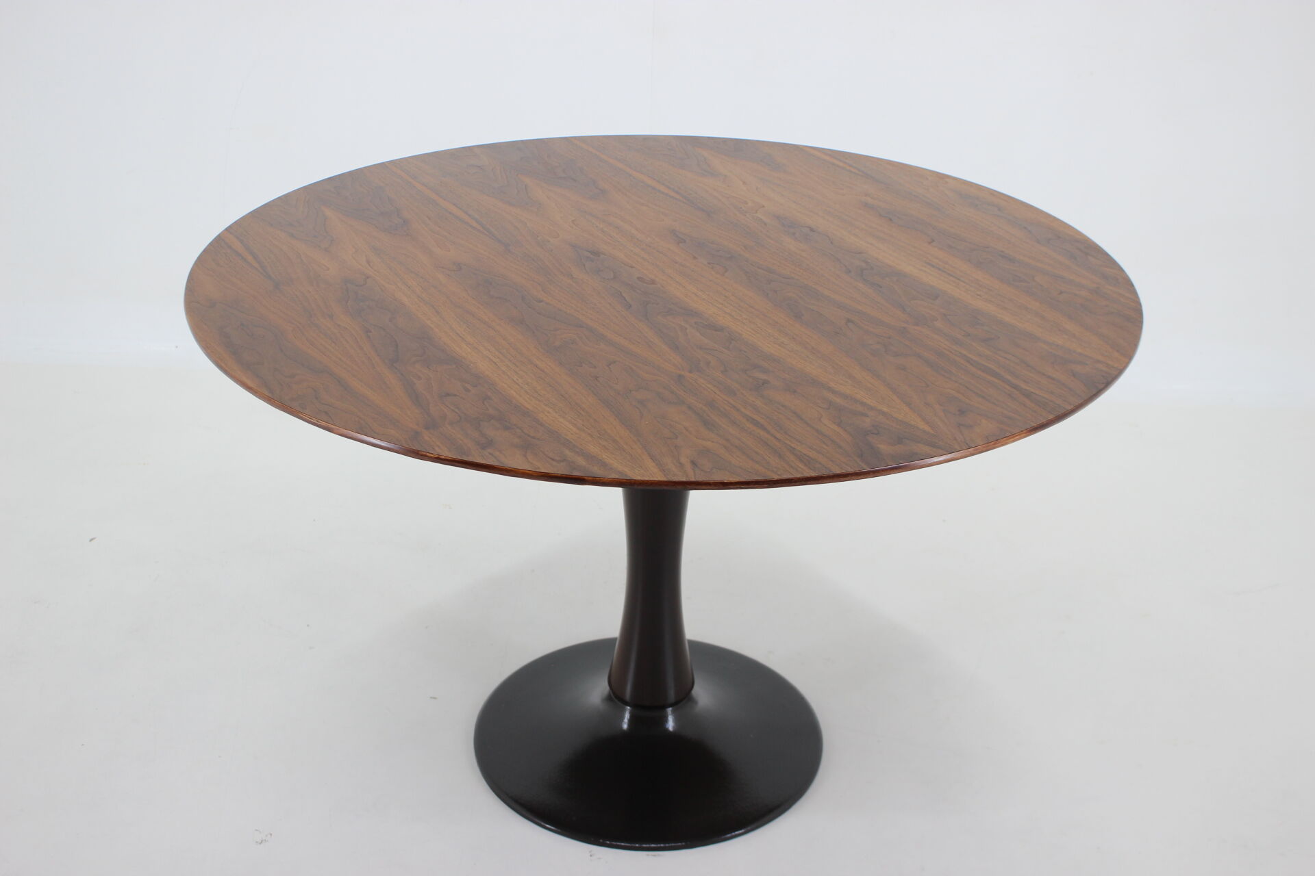 1960s Walnut Round Dining Table,Czechoslovakia