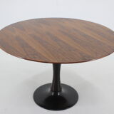 1960s Walnut Round Dining Table,Czechoslovakia