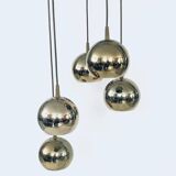Golden Cascade 5-Ball Ceiling Lamp, Italy, 1980s