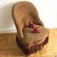 Fauteuil crapaud douillette Napoléon III