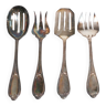 Service of 4 cutlery of cutlery to sweets hors d'oeuvre ercuis . silver metal