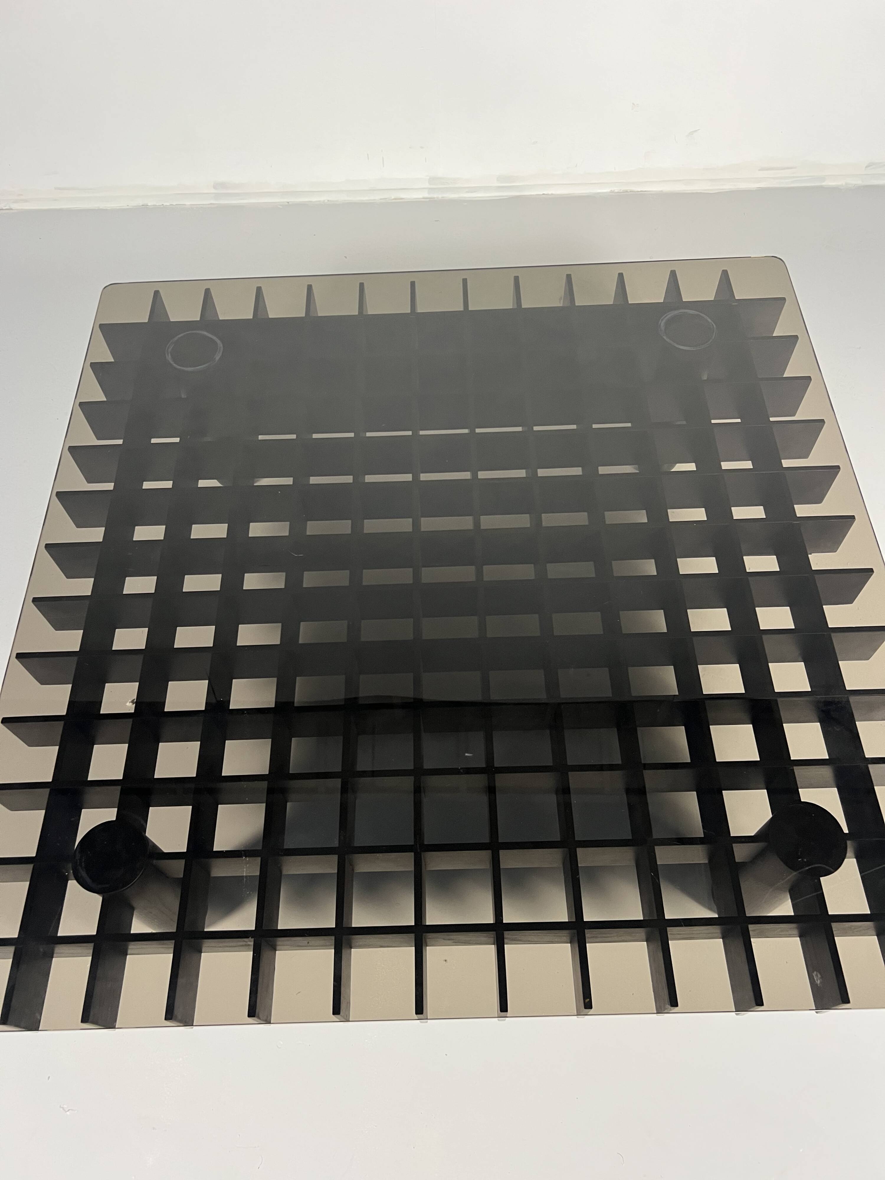 Mid-Century Coffee Table In The Style Of Gianfranco Frattini, Black Wood